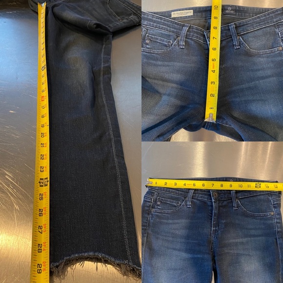 AG ADRIANO GOLDSCHMIED Dark Raw Hem the Absolute Legging Skinny Jeans Denim 25R - Picture 10 of 14